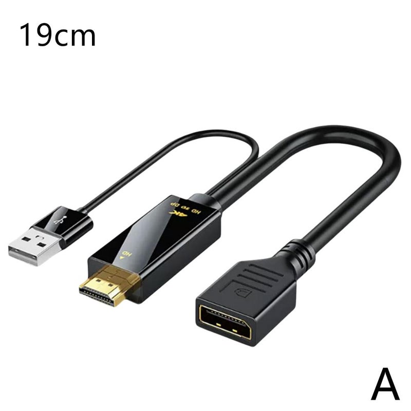 4K high-definition converter compatible with HDMI to DP for PS4 PC console; compatible with HDMI to DP adapter cable with chip.